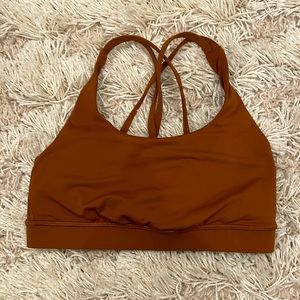 Lululemon Energy Bra Size 4 Copper Rust - Excellent Condition
